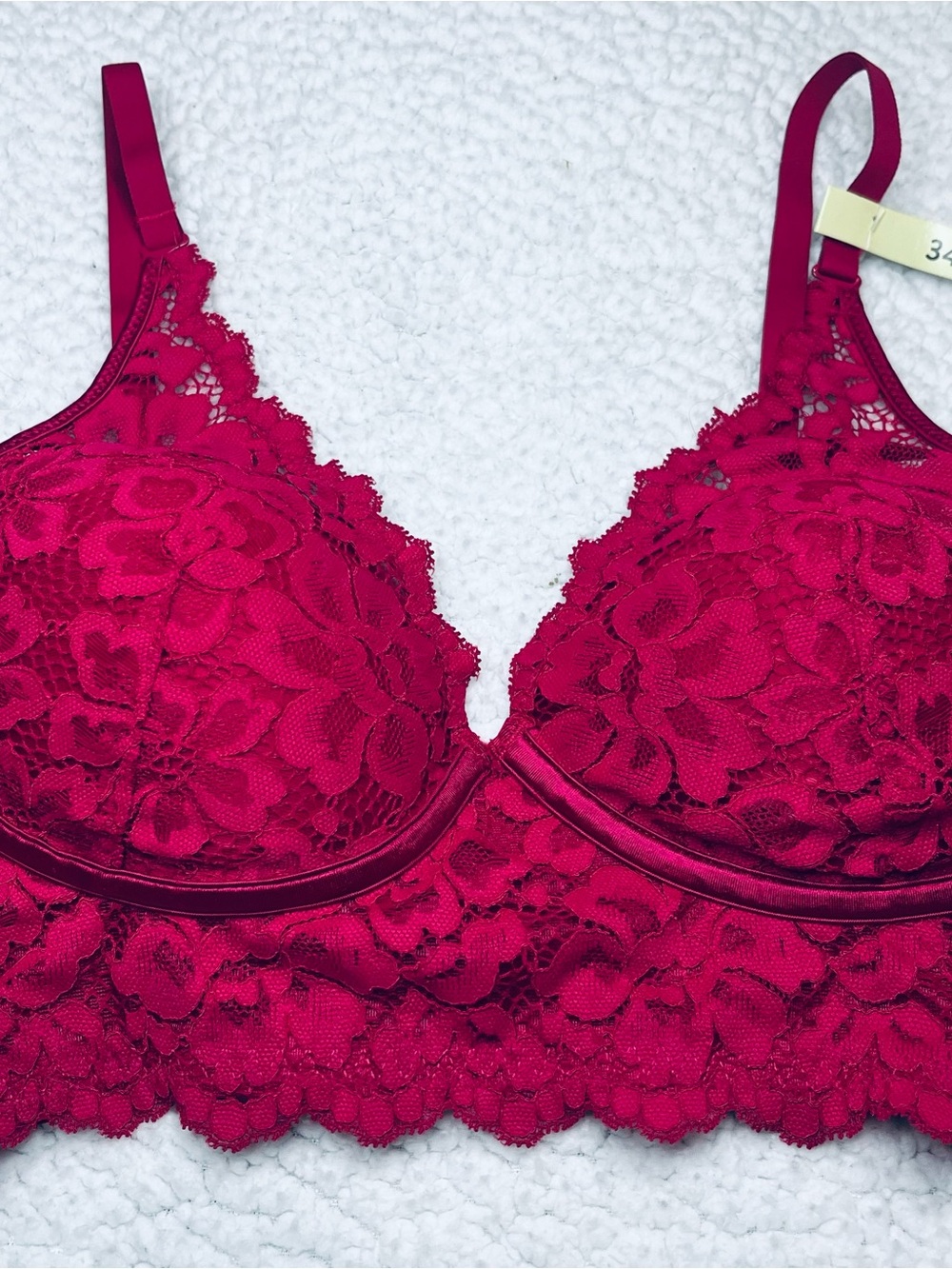 Maidenform Lace Longline Bra — Deep Fuchsia